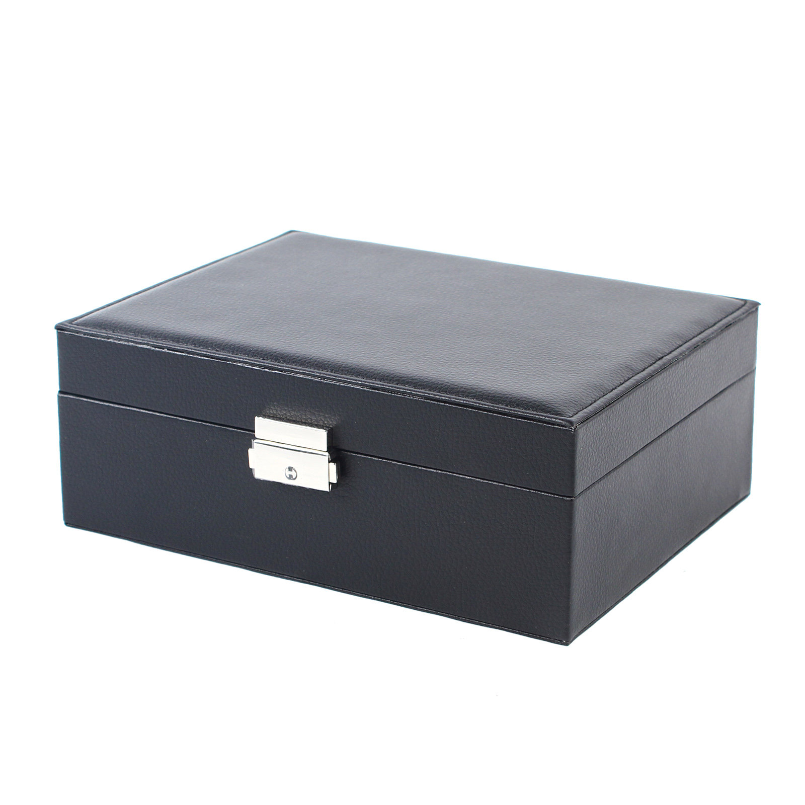 Latitude Run® Jewelry Box Double Layer Storage Velvet Cosmetics